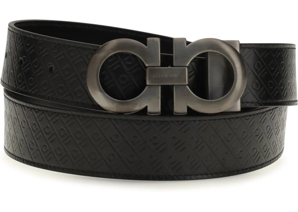 Curea Reversible Gancini leather Belt