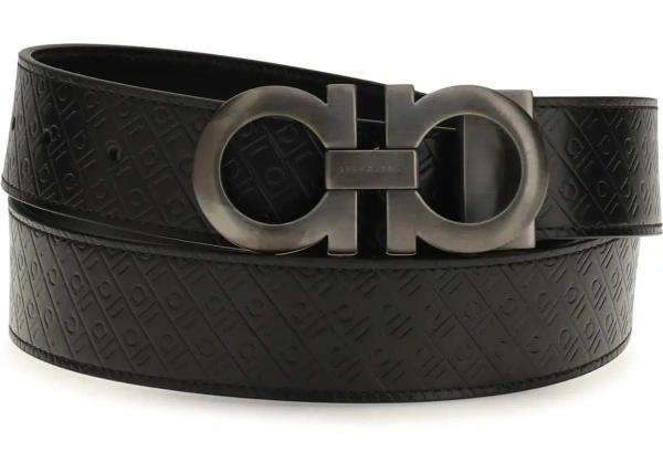 Curea Reversible Gancini leather Belt