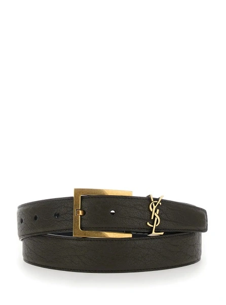 Curea Saint Laurent maro din piele