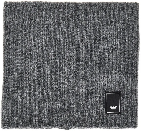 Esarfa Emporio Armani gri din lana si casmir