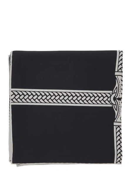 Esarfa Fendi neagra din matase