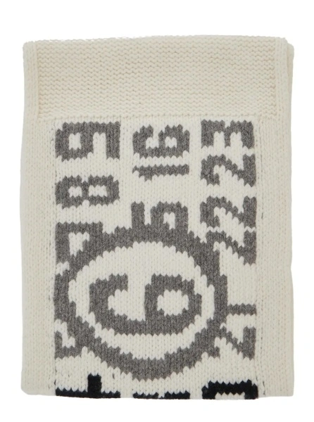 Esarfa MM6 MAISON MARGIELA KIDS alba din lana