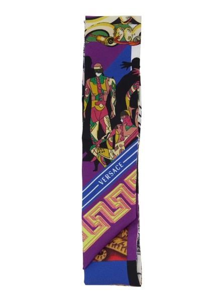 Esarfa Silk Multicolor Theater Print Scarf for Women