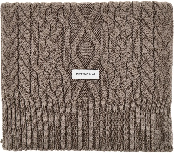 Esarfa Wool-blend scarf with logo label