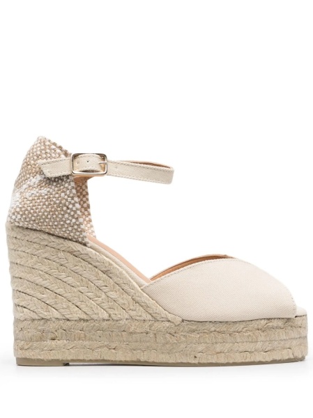 Espadrile CASTAÑER neutre din rafie si material textil