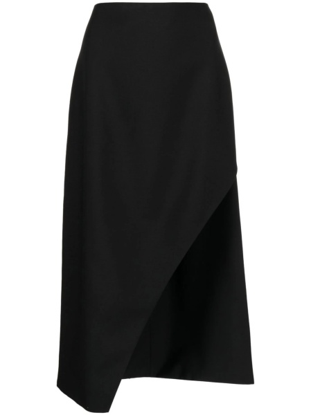 Fusta Alexander McQueen neagra din lana