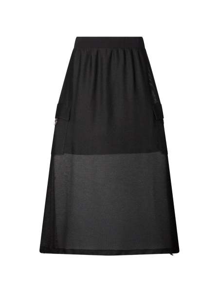 Fusta clos LIU JO SPORT neagra din polyester si vascoza