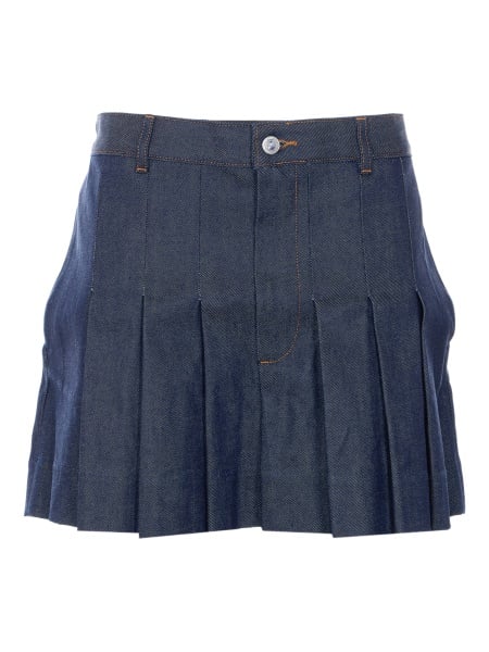 Fusta cu pliuri A.P.C. albastra