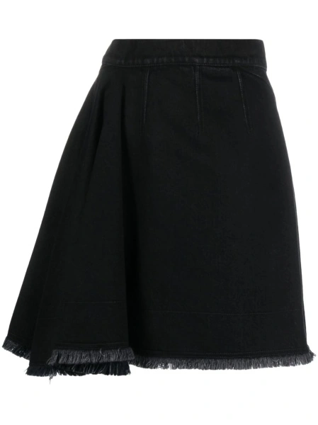 Fusta cu talie inalta Alexander McQueen neagra din bumbac
