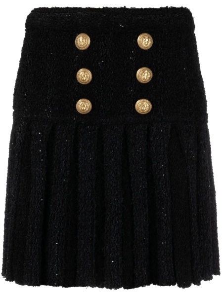 Fusta cu talie inalta Balmain neagra