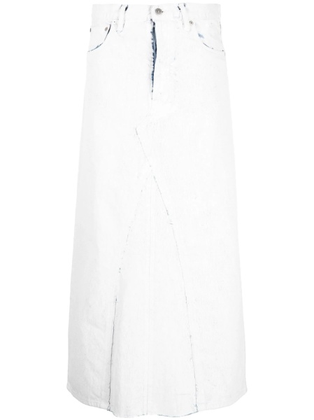 Fusta cu talie inalta Maison Margiela alba din bumbac
