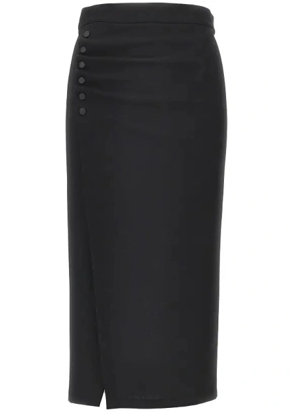 Fusta Emporio Armani neagra din vascoza