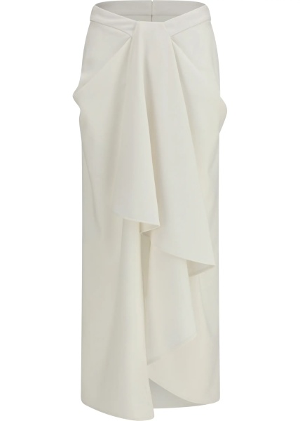 Fusta Long draped wool and mohair Skirt