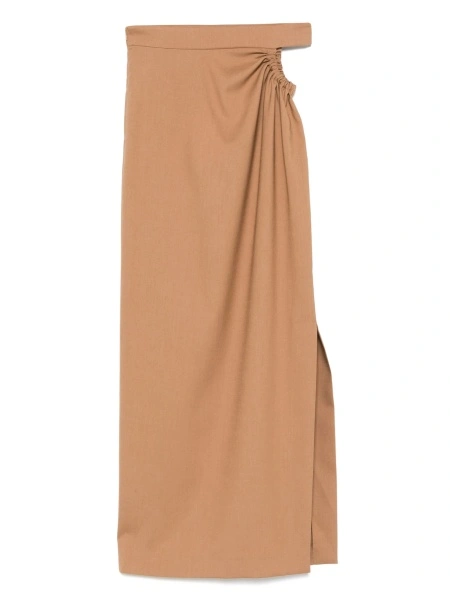 Fusta Max Mara maro din lana si mohair