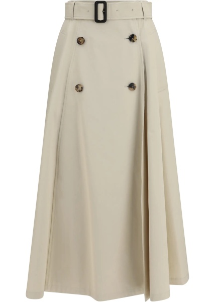 Fusta Midi Trench Skirt in gabardine