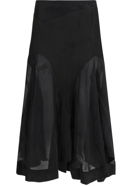 Fusta Petti Skirt noir bloom ethereal veil