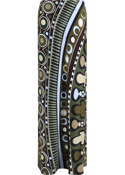 Fusta Satin Skirt with Solei Print