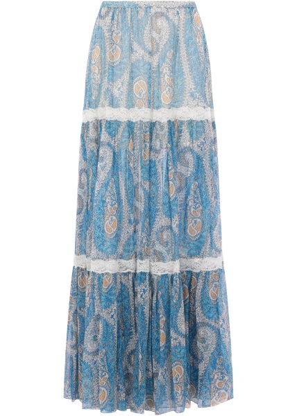 Fusta Silk crepon maxi Skirt