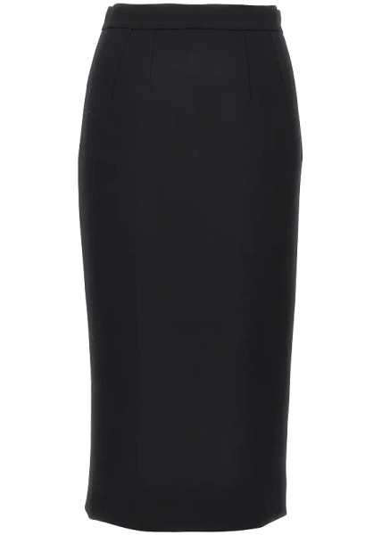 Fusta Stretch wool midi skirt