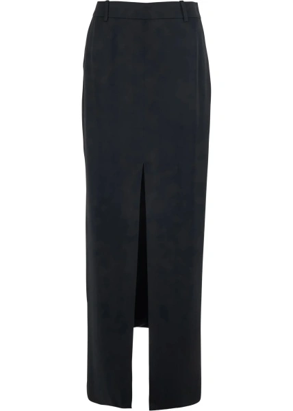 Fusta Tailored crepe envers satin Skirt