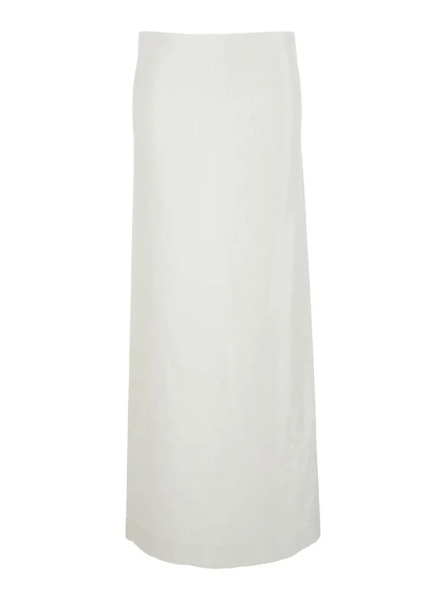Fusta TOTÊME White Skirt with hidden zip closure and sequins in tech fabric for women