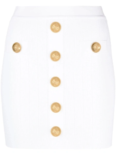 Fusta tricotate Balmain alba