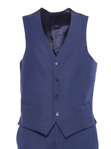 Geaca Bright blue single-breasted vest