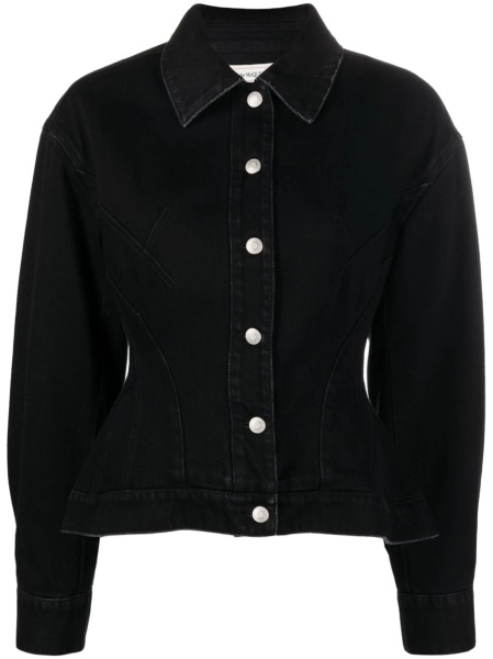 Geaca de blugi Alexander McQueen neagra din bumbac