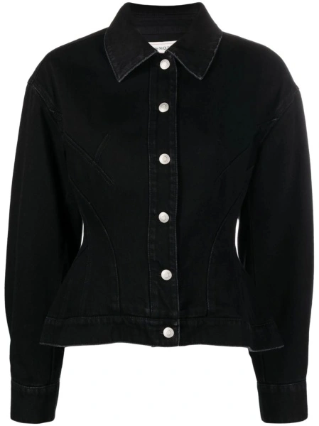 Geaca de blugi Alexander McQueen neagra din bumbac