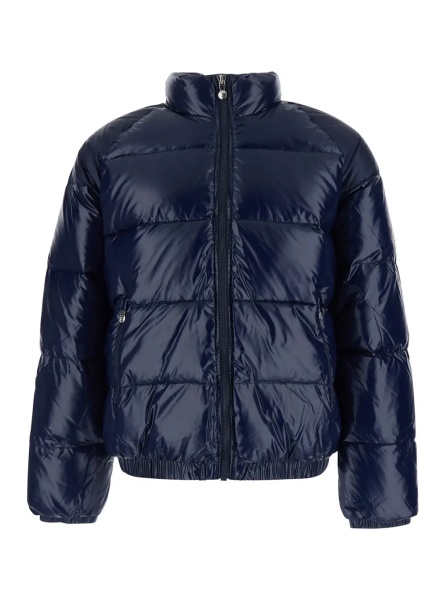 Geaca de Iarna Blue High-neck Down jacket with logo patch on the sleeve in Tech Fabric, unisex