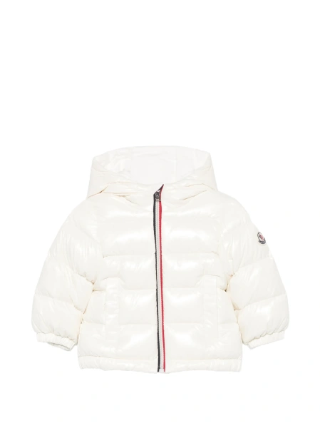 Geaca de iarna Moncler alba din poliamida