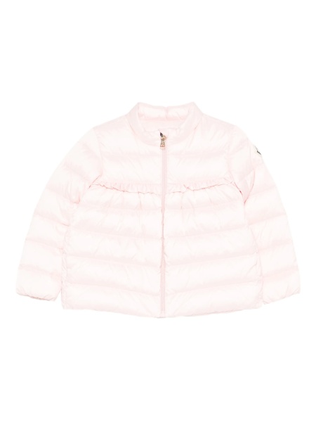Geaca de iarna Moncler roz din poliamida