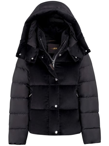 Geaca de iarna Moorer neagra din bumbac