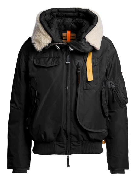 Geaca de iarna Parajumpers neagra din blana si poliamida