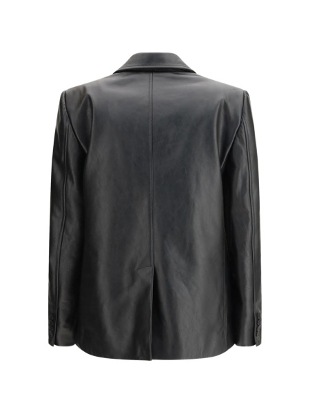 Geaca de piele Balenciaga neagra