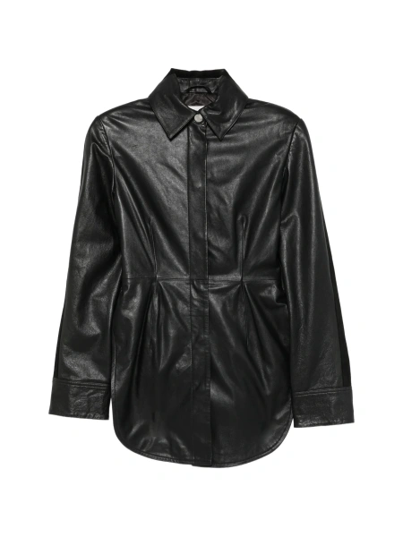 Geaca de piele SPORTMAX neagra din piele