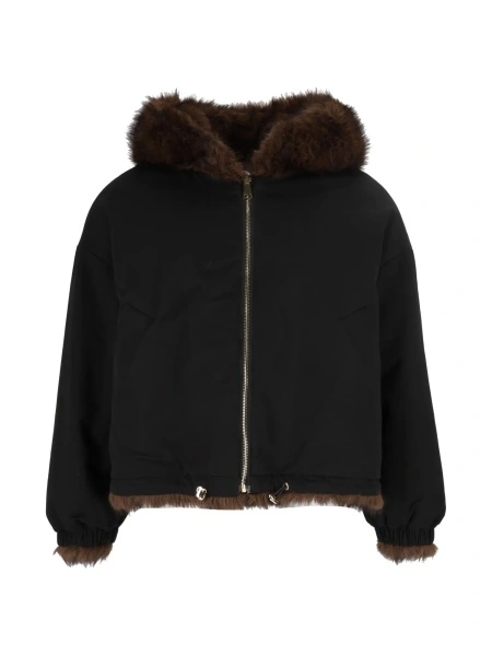 Geaca de Piele WOMAN FABRIC & FAKE FUR JACKET