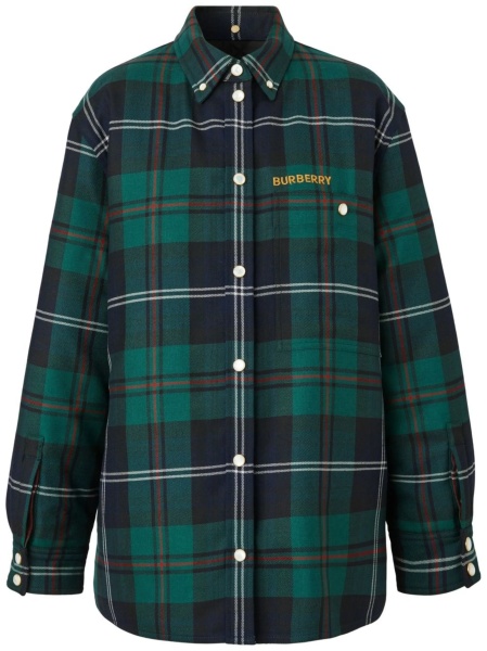 Geaca Oversize Burberry verde din lana