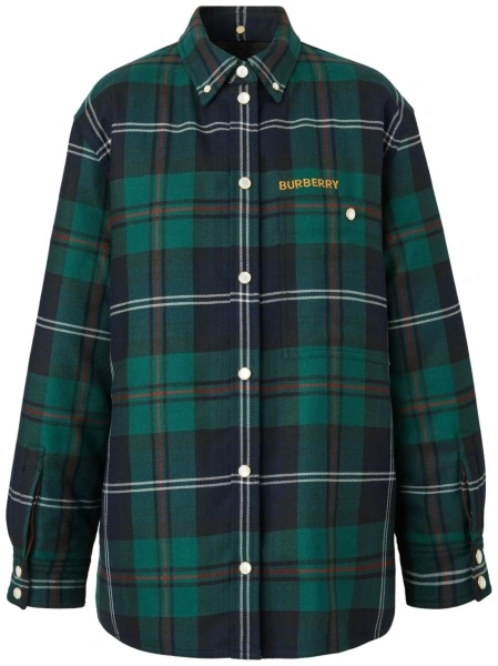 Geaca Oversize Burberry verde din lana