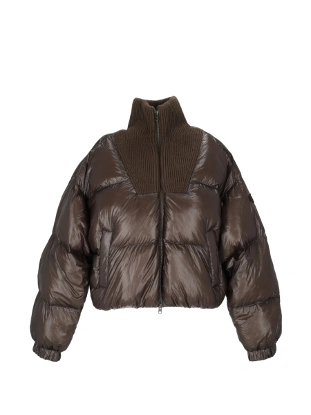 Geaca Oversize Diesel maro din poliamida