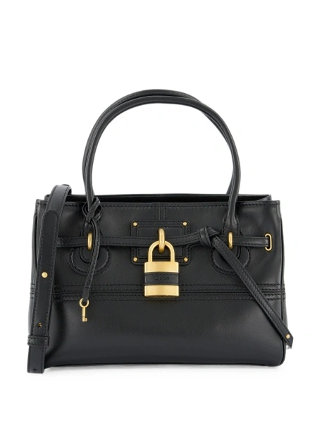 Geanta de mana Chloe neagra din piele