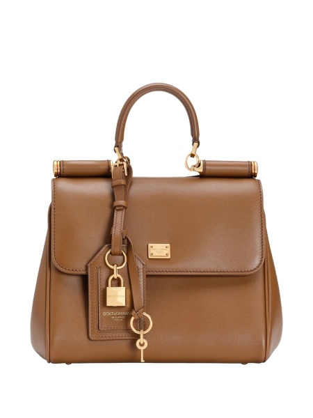 Geanta de mana Dolce & Gabbana maro din pvc si piele