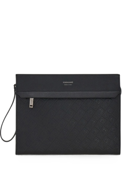 Geanta de mana Ferragamo neagra din piele