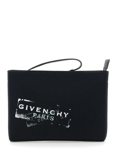 Geanta de mana Givenchy neagra din bumbac