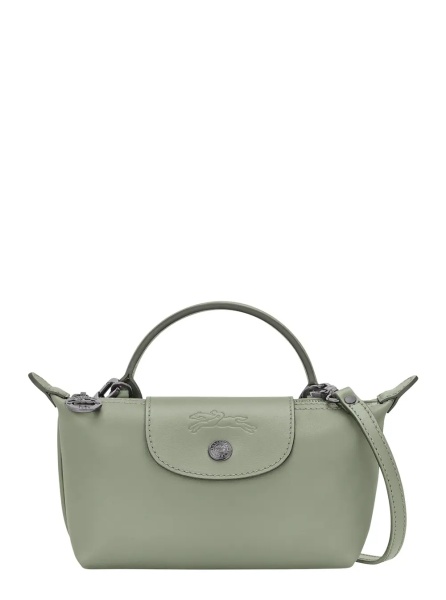 Geanta de mana 'Le Pliage Xtra' Gray Handbag with embossed logo on the front and adjustable and removable shoulder strap in leather for women