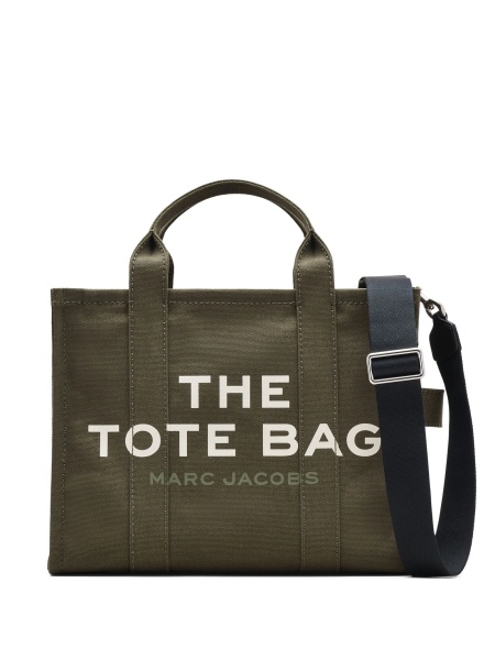 Geanta de mana Marc Jacobs verde din bumbac