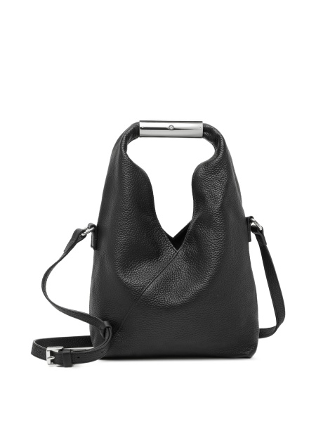 Geanta de mana MM6 Maison Margiela neagra din zamak si piele
