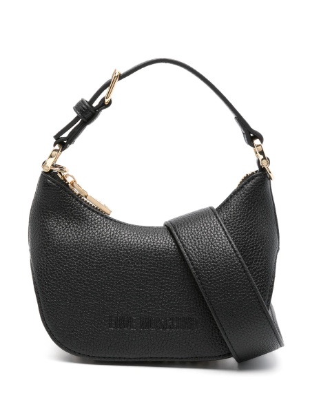 Geanta de mana Moschino neagra din poliuretan