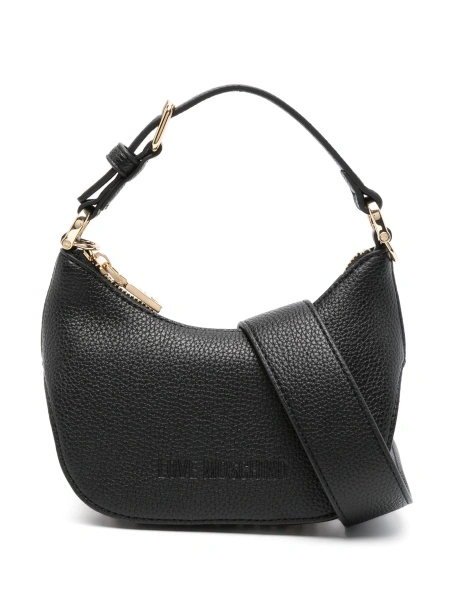 Geanta de mana Moschino neagra din poliuretan