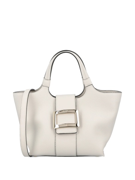 Geanta de mana Roger Vivier neutra din piele